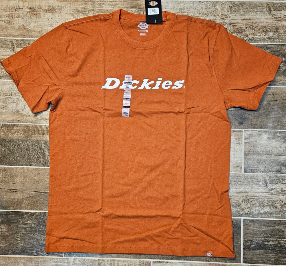 NWT Dickies Men's Short Sleeve Graphic T-Shirt Rust Orange Logo Size XLT Tall